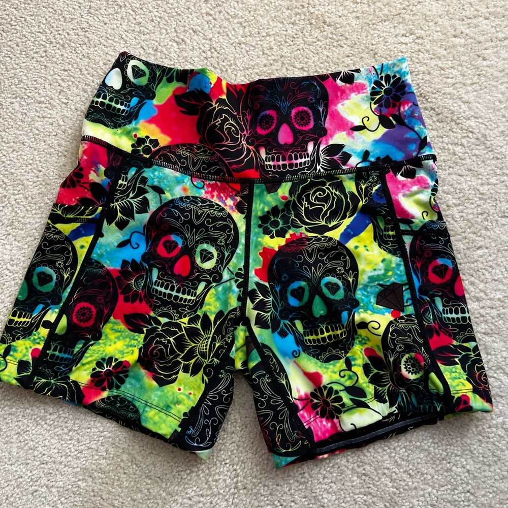 Constantly Varied Gear Multicolor Skull Athletic Shorts 5in